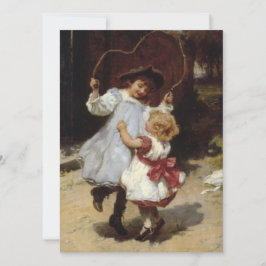 Meisjes springen met een skiptouw kaart