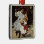 Meisjes springen met een skiptouw metalen ornament (Rechts)