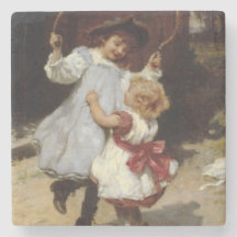 Meisjes springen met een skiptouw