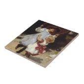 Meisjes springen met een skiptouw tegeltje (Zijkant)