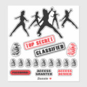 Meisjes Spy Party Stickers (Vel)