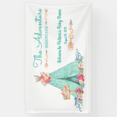 Meisjes Stam TeePee Baby Shower Spandoek (Verticaal)