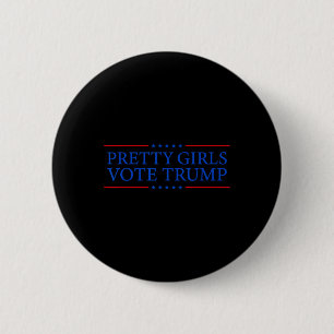 Meisjes stemmen Trump Ronde Button 5,7 Cm