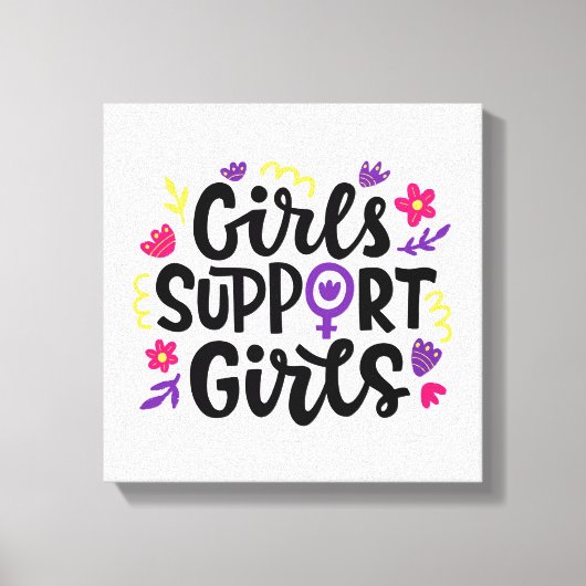 Meisjes steunen meisjes canvas afdruk (Voorkant)