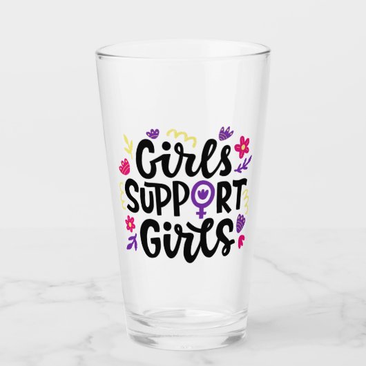 Meisjes steunen meisjes glas (Voorkant)