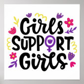 Meisjes steunen meisjes poster (Voorkant)