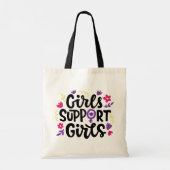 Meisjes steunen meisjes tote bag (Achterkant)