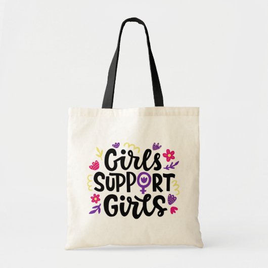 Meisjes steunen meisjes tote bag (Voorkant)