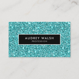 Meisjes Stijlblauw Glam glitter en zwart Visitekaartje