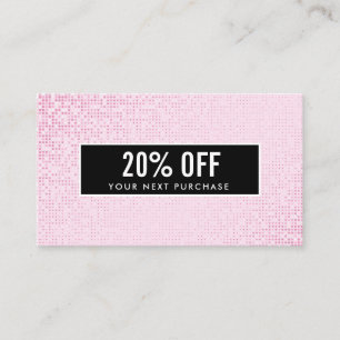 Meisjes stijlvolle Faux Roze Sequin Black Coupon K Visitekaartje