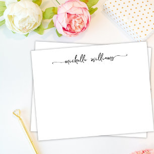 Meisjes stijlvolle kalligrafie Manuscript Handteke Notitiekaartje