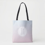Meisjes stijlvolle monogram Initialen Eenvoudige O Tote Bag (Voorkant)