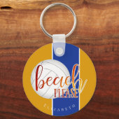 meisjes strand volleyball sleutelhanger w naam (Voorkant)