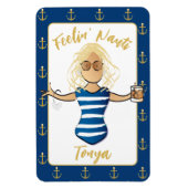 Meisjes Strand Weekend voor Haar Grappige Vakantie Magneet (Verticaal)