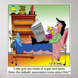 Meisjes, suiker, specerijen en diabetes poster