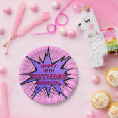 Meisjes' Superheld Verjaardag Papieren Bordje (Feest)