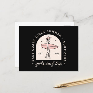 Meisjes surf trip surfen club beste vriendinnen sq briefkaart