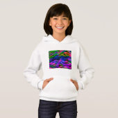 Meisjes sweatshirt met een regenboog design. (Voorkant volledig)