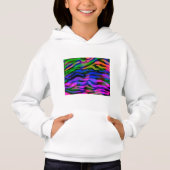 Meisjes sweatshirt met een regenboog design. (Voorkant)