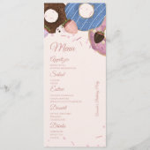 Meisjes Sweet Donut Pastelverjaardag Menu (Voorkant)