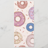 Meisjes Sweet Donut Pastelverjaardag Menu (Achterkant)