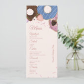 Meisjes Sweet Donut Pastelverjaardag Menu (Staand voorkant)