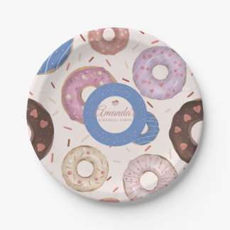 Meisjes Sweet Donut Pastelverjaardag Papieren Bordje