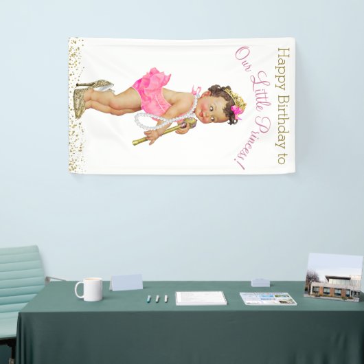Meisjes Sweet Little Princess Verjaardagsfeestje Spandoek (Beurs)