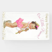 Meisjes Sweet Little Princess Verjaardagsfeestje Spandoek (Horizontaal)