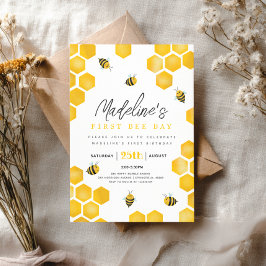 Meisjes Sweet Summer Eerste Bijendag 1e Verjaardag Kaart