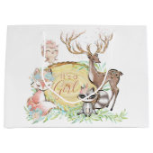 Meisjes Sweet Woodland Baby shower Groot Cadeauzakje (Voorkant)