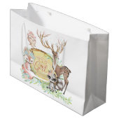 Meisjes Sweet Woodland Baby shower Groot Cadeauzakje (Voorkant Gekanteld)