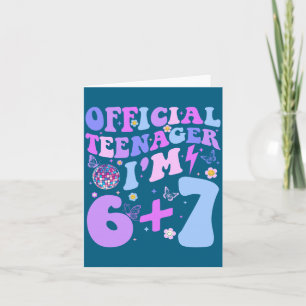 Meisjes T-shirt 13e verjaardag 13 oud tiener Kaart