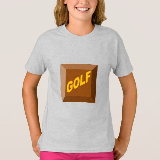 Meisjes T-Shirt Ash CHOCOLAT GOLF (Voorkant)