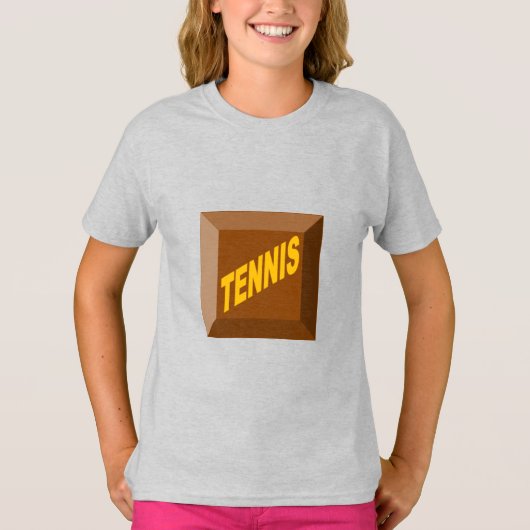 Meisjes T-Shirt Ash CHOCOLAT TENNIS (Voorkant)