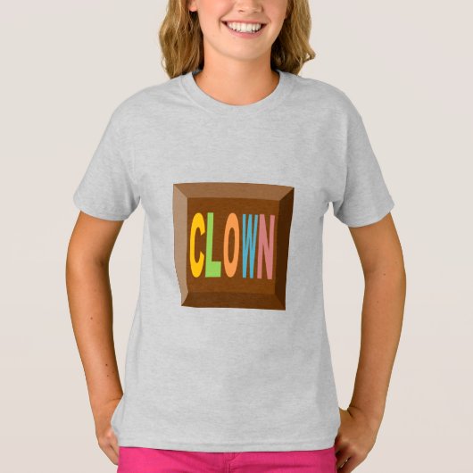 Meisjes T-Shirt ash CLOWN CHOCOLAT (Voorkant)