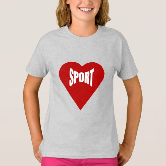 Meisjes T-Shirt ash LOVE SPORT (Voorkant)