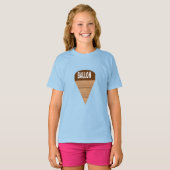 Meisjes T-Shirt blauw GLACE BALLON (Voorkant volledig)
