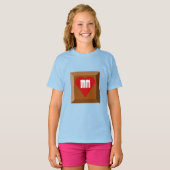 Meisjes T-Shirt blauw LIEFDE CHOCOLADE (Voorkant volledig)
