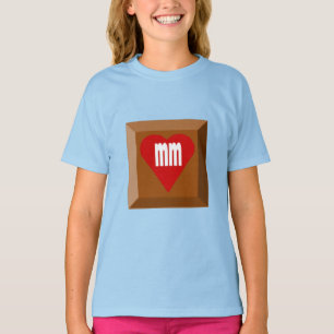 Meisjes T-Shirt blauw LIEFDE CHOCOLADE