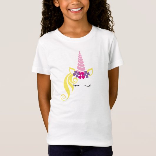 Meisjes T-shirt-eenhoorn T-shirt (Voorkant)