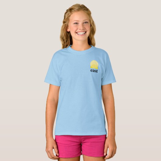 Meisjes T-Shirt in Light Blue (Voorkant volledig)