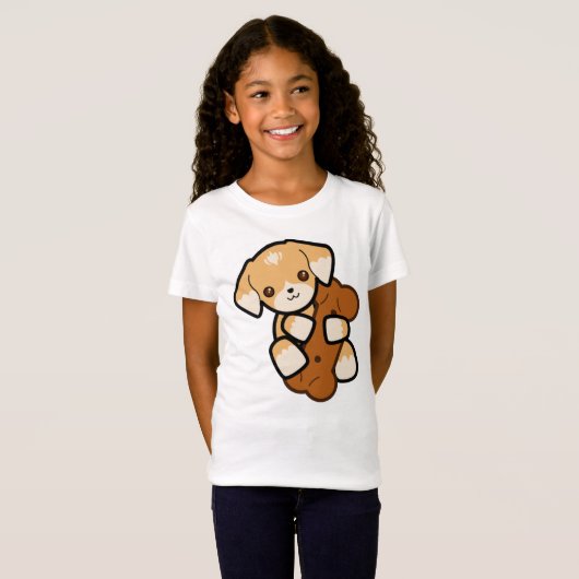 Meisjes t-shirt Kleding Girls Shirt Dog (Voorkant volledig)