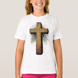 Meisjes T-shirt met opvallend christelijk kruis