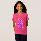 Meisjes T-shirt Neon Monarchs (Voorkant volledig)