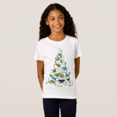 Meisjes T-shirt vlinder kerstboom (Voorkant volledig)