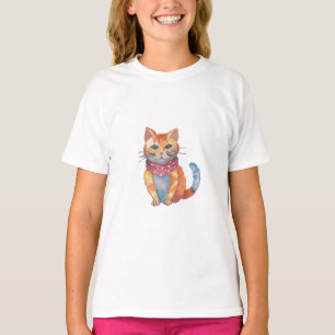 Meisjes T-shirts "Rode kat"