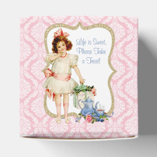 Meisjes Tea Party Bedankdoosjes (Bovenkant)