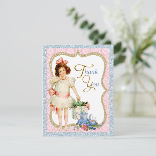 Meisjes  Tea Party Bedankt (Staand voorkant)