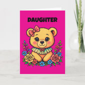 Meisjes Teddy Pop art Kaart (Voorkant)